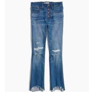 Madewell Cali Demi-Boot Jeans- Button Front